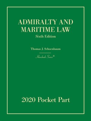 cover image of Admiralty and Maritime Law, 6th, 2020 Pocket Part